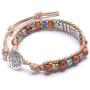 MOFRGO Handmade Wrap Bracelets for Women Healing Ethnic Sandalwood Stones Boho Jewelry