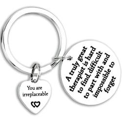 Kivosliviz Therapist Gifts Keychain Great Therapist Appreciation Key Chain Thank You Gift for Speech Language Therapist SLP Occupational Respiratory Therapist Mental Health Therapists Gift