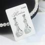 Sumiai Opal Long Elegant Drop Earrings For Women Fashion Bowknot Crystal Dangle Earrings Dainty Festival Jewelry Friendship Gift