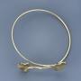 SENFAI Ginkgo Leaf Cuff Hook Bracelet Bangle Open Expandable 3 Tone