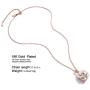 AllenCOCO 18K Gold Plated Enamel Rose Flower Pendant Necklace for Women