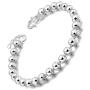 Women Jewelry 925 Sterling Silver Plated String Beads Beaded Chain Bracelets