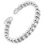 Women Jewelry 925 Sterling Silver Plated String Beads Beaded Chain Bracelets Women Jewelry 925 Sterling Silver Plated String Beads Beaded Chain Bracelets