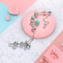 NINAQUEEN''Wings of Love'' 925 Sterling Silver Heart Charms for Women Engraved with''I Love You Forever'' Fit Both Bracelet and Necklace Gift Jewelry Box included