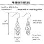 Sllaiss 925 Sterling Silver Celtic Knot Dangle Earrings Good Luck Irish Celtic Knot Vintage Drop Earrings Celtic Jewelry for Women