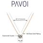 PAVOI 14K Gold Plated Swarovski Crystal Solitaire 1.5 Carat (7.3mm) CZ Dainty Choker Necklace | Gold Necklaces for Women