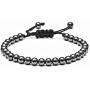 2PCS Round Copper Bead Couple Bracelet, Handmade Tibetan Copper Beads Lucky Rope Braided Bracelets for Women Girls Men