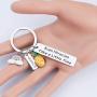 CENWA Rainbow Baby Keychain for New Mom Even Miracles Take a Little Time Keychain IVF Infertility Warrior Gift