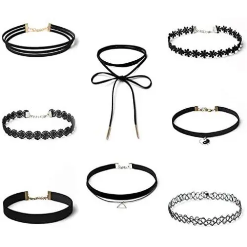 Jewelry Set Black Velvet Choker Necklaces for Women Girls Jewelry Set Black Velvet Choker Necklaces for Women Girls