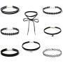 Jewelry Set Black Velvet Choker Necklaces for Women Girls