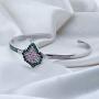 POTIY Sorority Gift Ivy Leaf Cuff Bracelet Sorority Graduation Gift Pink and Green Rhinestone Cuff Bangle