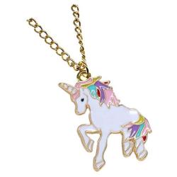 Unicorn Necklace Rainbow Unicorn Necklace Pendant Jewelry Gifts for Girls Best Friend Granddaughter Christmas Birthday Gifts Alloy Metal