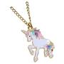 Unicorn Necklace Rainbow Unicorn Necklace Pendant Jewelry Gifts for Girls Best Friend Granddaughter Christmas Birthday Gifts Alloy Metal