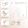 CDE Two Generations Necklace Forever Love Between Mom Daughter Sterling Silver Necklaces for Women 5A Cubic Zirconia Mother’s Day Jewelry Birthday Gifts for Grandmother Mother