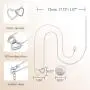 CDE Two Generations Necklace Forever Love Between Mom Daughter Sterling Silver Necklaces for Women 5A Cubic Zirconia Mother’s Day Jewelry Birthday Gifts for Grandmother Mother