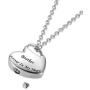 GISUNYE Cremation Urn Necklace for Ashes Urn Jewelry,Forever in My Heart Carved Locket Stainless Steel Keepsake Waterproof Memorial Pendant for mom & dad with Filling Kit… (Brother)…