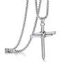 Cross Necklace for Men Boys Cross Pendant STRENGTH Bible Verse Stainless Steel Necklace Cross Necklace for Men Boys Cross Pendant STRENGTH Bible Verse Stainless Steel Necklace