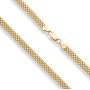 Miabella 18K Gold Over Sterling Silver Italian 6mm Solid Mesh Link Chain Necklace for Women 16, 18, 20 Inch 925 Made in Italy