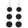 KaFu Threaded Ball Dangle Hook Bohemia Earrings Thread Wrapped Triple Balls Dangle Earrings Lantern Ball Tassel Cute Soriee Drop Earrings for Women Girls