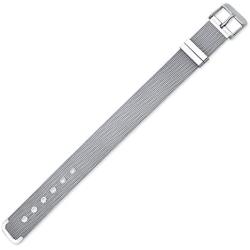 Bling Jewelry Unisex Wide Wrist Band Belt Buckle Mesh Bracelet for Men for Women Silver Tone Stainless Steel Adjustable