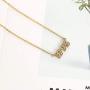 Birth Year Number Necklace Crystal Pendant Necklaces Birthday Gift Anniversary Date Jewelry for Women Girls
