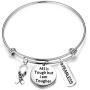 MAOFAED Multiple Sclerosis MS Awareness Gift MS Survivor Gift MS Fighter Gift MS is Tough But I am Tougher Inspiration MS Survivor Bracelet for Her