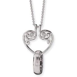 Beautiful Ring Keeper Heart Pendant