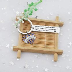 BAUNA Sigma Gamma Rho Sorority Keychain May You Be Proud of The Work You Do Graduation Gifts SGRho Inspired Greek Sorority Jewelry