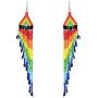 Long Beaded Earrings Dangle - Boho Sleek Fringe Earrings Statement Handmade with Hook, Gift Ideas for Women Jewelry