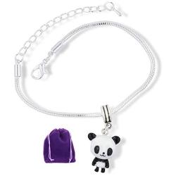 Panda Bracelet | Panda Bear Jewelry for Men and Women This Panda Jewelry is Great for a Panda Charm that is Compatible with Pandora and makes Great Panda Accessories for Lovers of the Panda Bear