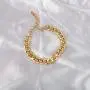 Metal Chain Bracelet Set, 3PC Gold Hip Hop Bracelet, Creative Pearl Inlaid Bracelet, Adjustable Metal Bracelets for Women and Girl Metal Chain Bracelet Set, 3PC Gold Hip Hop Bracelet, Creative Pearl Inlaid Bracelet, Adjustable Metal Bracelets for Women and Girl