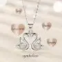 Eusense Sterling Silver Swans Necklace Pendant Infinity Love Necklaces Birthday Jewelry Gifts with 18 Chain for Women Girls