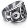 Men Stainless Steel Rings Egyptian Eye of Horus Cross of Life Ankh Hieroglyphics Text Symbol Vintage Jewelry