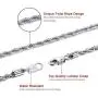 MOWOM Silver Gold Black Color Cuban Link Chain Necklace Water Resistant Mens Stainless Steel Necklace for Women Boys Kids Rope Necklace Chain with Gift Bag MOWOM Silver Gold Black Color Cuban Link Chain Necklace Water Resistant Mens Stainless Steel Necklace for Women Boys Kids Rope Necklace Chain with Gift Bag