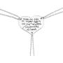 Charm.L Grace 3 Piece of Sisters Necklaces Keychain Set Heart Shape Puzzle Pendant