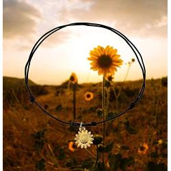 MAOFAED Sunflower Gift Sunflower Necklace Sunflower Lover Gift Sunflower Choker Gift for Wife Girlfriend Valentine Gift Wedding Gift Women Jewelry