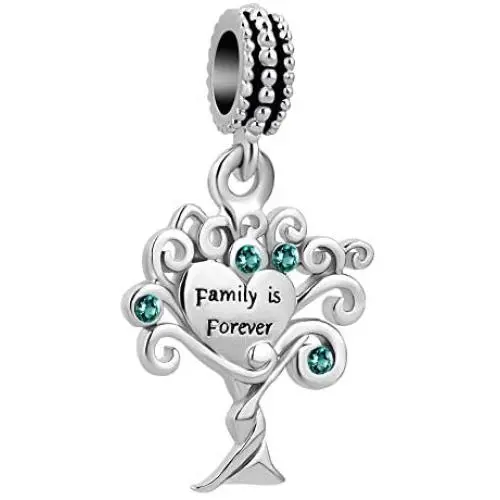 CharmSStory Family Tree of Life Bead Charms Pendant for Snake Chain Bracelet Necklace CharmSStory Family Tree of Life Bead Charms Pendant for Snake Chain Bracelet Necklace