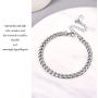 PROSTEEL Stainless Steel Bracelet for Men Women, Cuban Link Chain/Flat Box Chain, Black/18K Gold Plated, W:4.8mm/6mm/10mm/14mm, L:19cm to 22cm, Come Gift Box