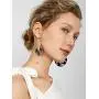 SMALLLOVE Acrylic Earrings Set for Women Girls, Leopard U Shape Geometric Resin Hoop Lightweight Bohemian Statement Mottled Drop Dangle Studs Earrings