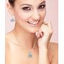 Lola Bella Gifts Crystal Hedgehog Necklace and Earrings Set with Gift Box
