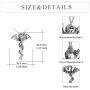 Sterling Silver Dragon Sward Necklace for Men Unisex Vintage Pendant Necklace