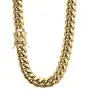 PY BLING Mens Heavy Miami Cuban Link Chain Choker 14k Gold Plated Hip Hop Thick Stainless Steel 8mm-16mm Necklace/Bracelet PY BLING Mens Heavy Miami Cuban Link Chain Choker 14k Gold Plated Hip Hop Thick Stainless Steel 8mm-16mm Necklace/Bracelet