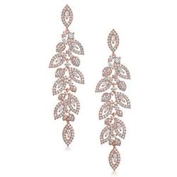 SWEETV Wedding Bridal Chandelier Earrings, Crystal Rhinestone Drop Dangle Earrings for Women Brides