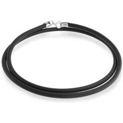 Plain Black Rubber Cord Necklace Pendant for Women for Men Teen Silver Plated Lobster Claw Clasp 14 16 18 20 24 Inch