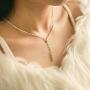 Yean Bride Silver Bridal Necklace Earrings Set Crystal Wedding Jewelry Set Rhinestone Choker Necklaces for Women and Girls