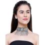 Sansar India Oxidised Gypsy Square Multicolor Tassels Choker Necklace for Girls and Women 1751