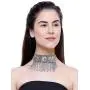 Sansar India Oxidised Gypsy Square Multicolor Tassels Choker Necklace for Girls and Women 1751