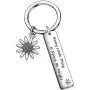 De&ai Inspirational Keychain, Motivational Jewelry, Every Little Thing is Gonna Be Alright Keyring