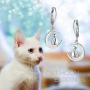 YFN Sterling Silver Unicorn Earrings, Cat Moon Opal Earrings Cat Lovers Gift, Owl Gifts Drop Leverback Earrings for Women