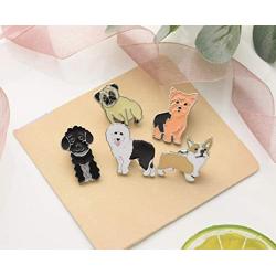 GYAYU Cute Dog Enamel Brooch Pins Set,Lapel Pins for Clothing Bag Decor